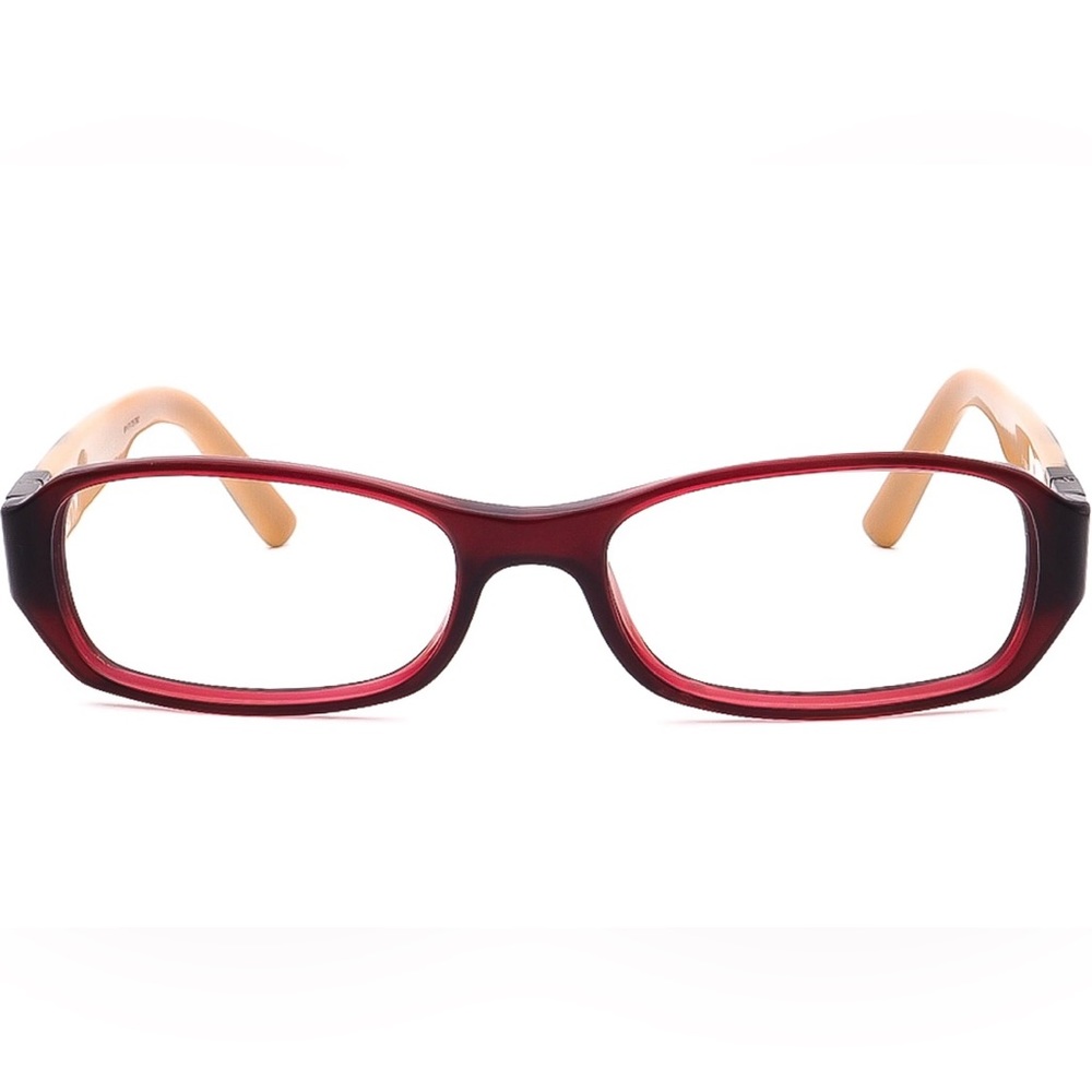Burberry Burgundy Plaid Rectangular Eyeglasses - image 2